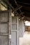 Derelict Open Wood Doors - Debagging Building - Abandoned Indiana Army Ammunition Depot - Indiana