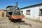 Derelict and rusting steam train in Humberstone, Chile