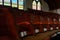 Derelict Sanctuary with Wood Theater Style Pews - Abandoned Church - Lowell, Massachusetts