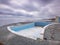 Derelict swimming pool complex and lido, malta