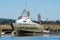 Derelict Vessel on blocks on Steamboat Slough