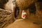 The Derinkuyu underground city is an ancient multi-level cave city in Cappadocia, Turkey.