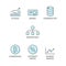 Derivatives vector infographic icon set. Trendy modern flat linear vector derivatives icon on white background from thin line,