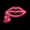 dermatitis near lips neon glow icon illustration