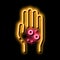 dermatitis rash on hands neon glow icon illustration