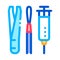 Dermatological treatment instrument icon vector outline illustration