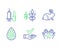 Dermatologically tested, Animal tested and Medical vaccination icons set. Vector