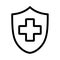 Dermatologically tested health hygiene dermatology care single isolated icon with outline style