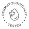 Dermatologically tested round isolated product vector icon logo