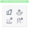 Dermatology line icons set. Editable illustrations