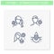 Dermatology line icons set. Editable illustrations