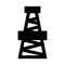 Derrick. Drilling rig icon. Oil pump sign. Industrial object