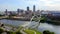 Des Moines, Aerial View, Iowa Women of Achievement Bridge, Downtown