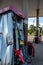 Des Moines, Iowa, USA - 6.27.2021: Gas pump at Kum and Go damaged by a vehicle collusion