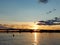 Des Prairies rivers in Montreal at Sunset, Quebec, Canada