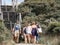 Descending ascending staircase to access the beach