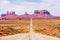 Descending into Monument Valley at Arizona border