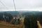 Descending to Poiana Brasov with the cable car