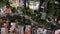 Descending, top down shot over urban area of Caracas, Venezuela on a sunny day