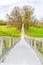 Descent from dutch pedestrian bridge in nature