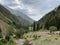 Descent from the Kegety Pass on the northern side of the slope. Kegety River valley.