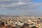 Descent from the Montjuic mountain, view of the Monument to Sardana and Barcelona