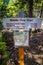 A description board for the trail in Lewis and Clark Caverns NP, Montana