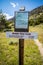 A description board for the trail in Lewis and Clark Caverns NP, Montana