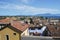 Desenzano del Garda, view of tiled roofs, antennas