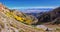 Deseret Peak views hiking by Oquirrh Mountain Range Rocky Mountains, Utah. USA