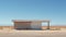 Desert Abandoned White Box: American Mid-century Design In Minimalistic Landscape