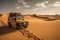Desert Adventure Exploring the Vast Sands - Illustration Asset for Adventure Themes , AI