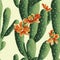 Desert Beauty: Cactus in a Pot Craft Paper Pattern Watercolor Illustration. Perfect for Invitations and Posters.