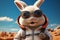 Desert bound bunny in shades, ready for an animated adventure
