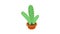 Desert cactus icon animation