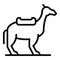 Desert camel icon outline vector. Arabian animal