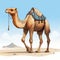 Desert Camel Vector Illustration: Cartoon-like Characters With Realistic Attention To Detail