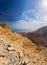 Desert canyon and Dead sea.