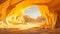 Desert Cave: A Stunning Yellow Landscape With Arched Doorways
