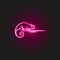 desert, chameleon, animal neon style icon. Simple thin line, outline  of desert icons for ui and ux, website or mobile