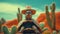 Desert Cowboy: A Photorealistic Tortoise In A Stylish Cowboy Hat