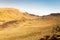 Desert crater mountain ridge cliffs landscape view, Israel nature