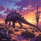 Desert Dinosaur Stroll at Twilight