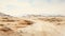 Desert Dune Road Watercolor Painting