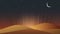 Desert evening scene animated looping background