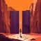 Desert Gate: A Dark And Bold Illustration Inspired By Filip Hodas