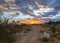 Desert Hiking Trail leading To Sunset In Scottsdale AZ