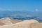 Desert in Huacachina, Peru. Mountain in background