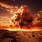Desert Inferno: Massive Explosion Ignites the Arid Landscape