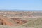 Desert in Kazakhstan. Charyn Canyon in Kazakhstan. Valley of castles in Kazakhstan. Colorful stone mountains in the desert.